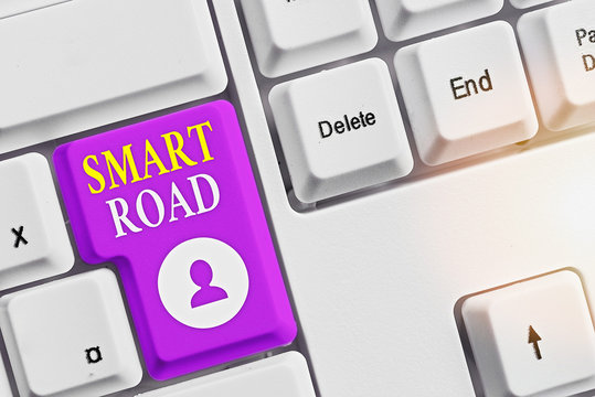 Handwriting text writing Smart Road. Conceptual photo number of different ways technologies are incorporated into roads