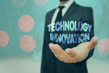 Conceptual hand writing showing Technology Innovation. Concept meaning significant technological...