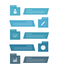Ingredient infographic geometric square shape modern design use for business plan
