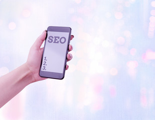 Text sign showing Seo. Business photo showcasing incredibly effective way to market your near...