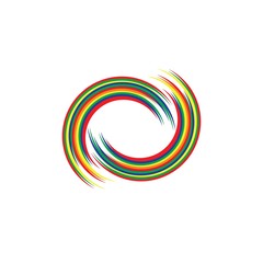 Rainbow logo design vector template

