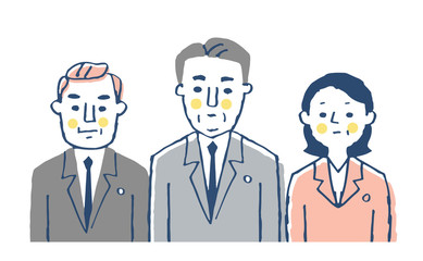 政治家　３人　上半身