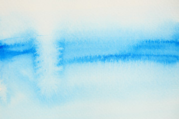 Abstract background and texture pattern blue and green color flow on white background, Illustration watercolor hand draw and painted on paper