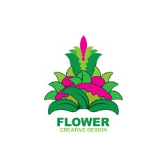 Flower logo design vector illustration
