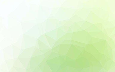 Obraz premium Light Green vector low poly layout. Triangular geometric sample with gradient. Triangular pattern for your business design.