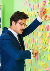 Businessman with many business priorities