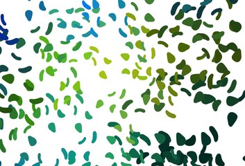 Light Blue, Yellow vector background with abstract forms.