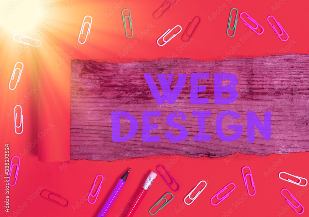  handwriting text web design. conceptual photo website development designing and process of creating 
