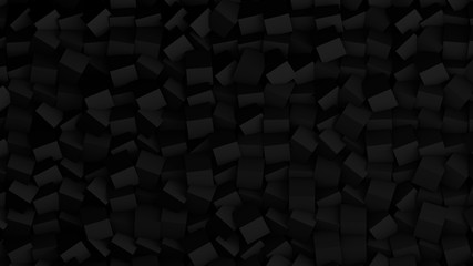 Minimalistic black 3d cubes geometric background. Modern abstract illustration, 3d rendering. Raster.