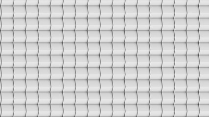 Abstract background of lined-up cubes in white and gray. 3D rendering. Raster.