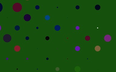 Light Multicolor, Rainbow vector cover with spots. Beautiful colored illustration with blurred circles in nature style. Pattern for ads, leaflets.