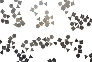 Light Black vector template with crystals, circles, squares.