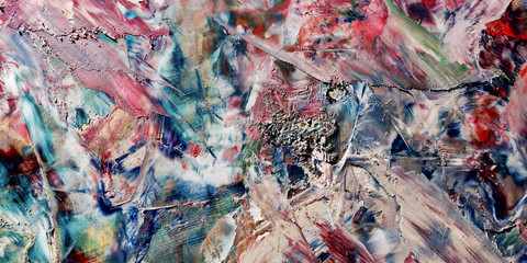 Colorful abstract background wallpaper. Modern motif visual art.  Mixtures of oil paint. Trendy...