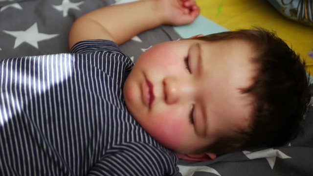 baby sleeps close up. 0-1 years.