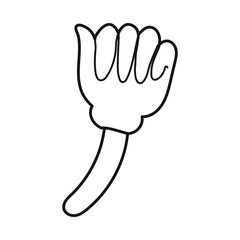 Vector illustration of forefinger and fist icon. Web element of forefinger and hand vector icon for stock.