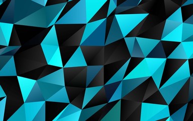 Fototapeta premium Light BLUE vector low poly texture. A sample with polygonal shapes. Brand new style for your business design.