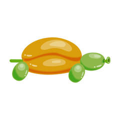 Balloon turtle vector icon.Cartoon vector icon isolated on white background balloon turtle.