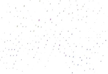 Light Multicolor, Rainbow vector pattern with music elements.