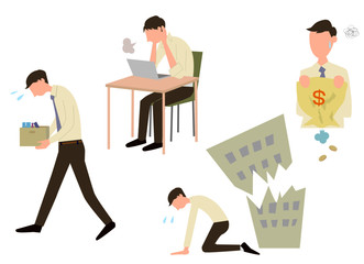不況のイラストベクターセット