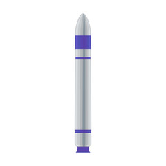Space rocket vector icon.Cartoon vector icon isolated on white background space rocket.