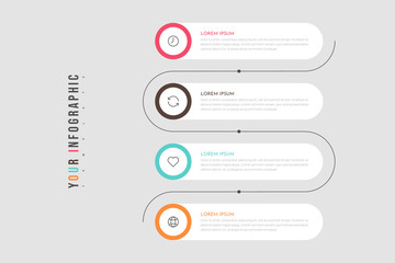 Infographic business concept with 4 options or steps. Can be used for info graphics, flow charts, presentations, web sites, banners. Vector illustration.