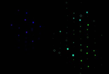 Dark Multicolor, Rainbow vector background with rectangles.