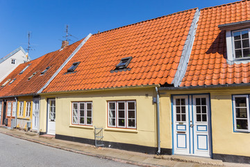 Fototapeta na wymiar Little old houses in the historic center of Tonder, Denmark
