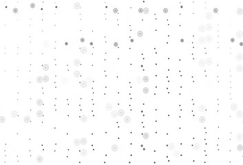 Light Black vector texture with colored snowflakes.