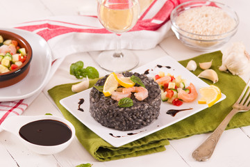 Squid ink risotto.