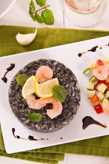 Squid ink risotto.