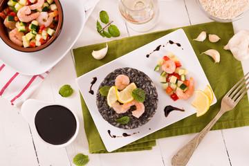 Squid ink risotto.