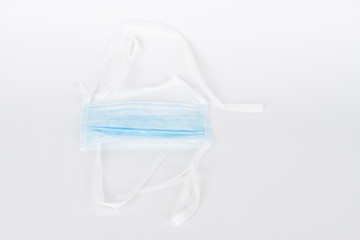 Face mask, personal protective equipment to protect against the virus covid-19.