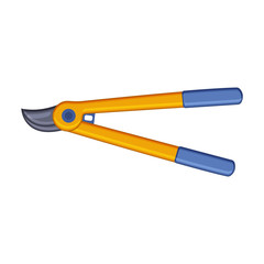 Garden scissors vector icon.Cartoon vector icon isolated on white background garden scissors.