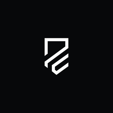 Minimal elegant monogram art logo. Outstanding professional trendy awesome artistic PC CP initial based Alphabet icon logo. Premium Business logo White color on black background