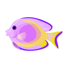 Tropical fish vector icon.Cartoon vector icon isolated on white background tropical fish.