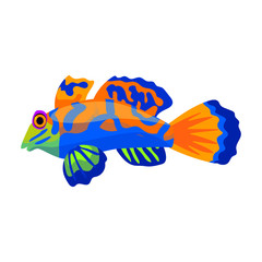 Tropical fish vector icon.Cartoon vector icon isolated on white background tropical fish.