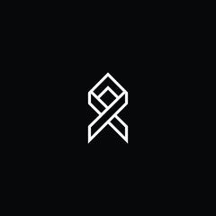 Minimal elegant monogram art logo. Outstanding professional trendy awesome artistic X AX XA initial based Alphabet icon logo. Premium Business logo White color on black background
