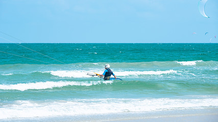 Kitesurfing Thailand Hua hin on a Sunny day