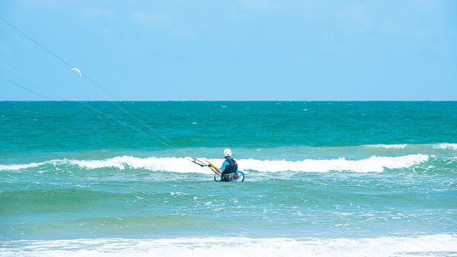 Kitesurfing Thailand Hua hin on a Sunny day