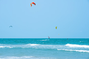 Kitesurfing Thailand Hua hin on a Sunny day
