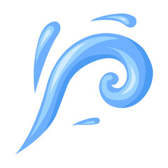 Water splash vector icon.Cartoon vector icon isolated on white background water splash.