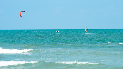 Kitesurfing Thailand Hua hin on a Sunny day