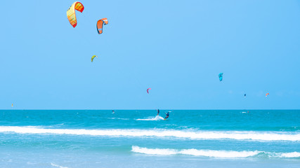 Kitesurfing Thailand Hua hin on a Sunny day
