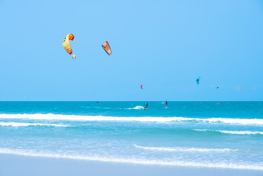 Kitesurfing Thailand Hua hin on a Sunny day