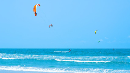 Kitesurfing Thailand Hua hin on a Sunny day
