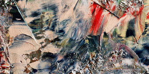 Colorful abstract background wallpaper. Modern motif visual art.  Mixtures of oil paint. Trendy...