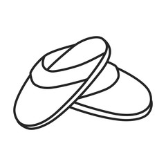 Summer shoe vector icon.Outline vector icon isolated on white background summer shoe.