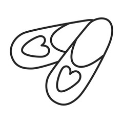 Summer shoe vector icon.Outline vector icon isolated on white background summer shoe.