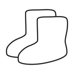 House slipper vector icon.Outline vector icon isolated on white background house slipper.