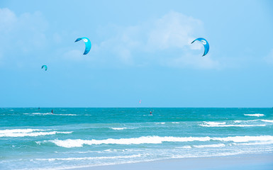 Kitesurfing Thailand Hua hin on a Sunny day